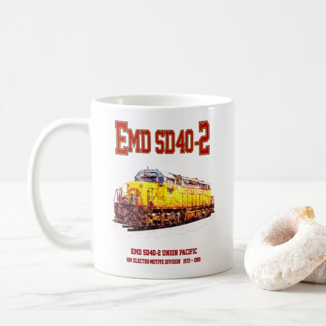 Vintage-EMD SD40-2-diesellok. Kaffemugg (Med munk)