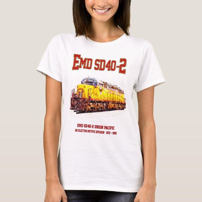 Vintage-EMD SD40-2-diesellok. T Shirt (Framsida)