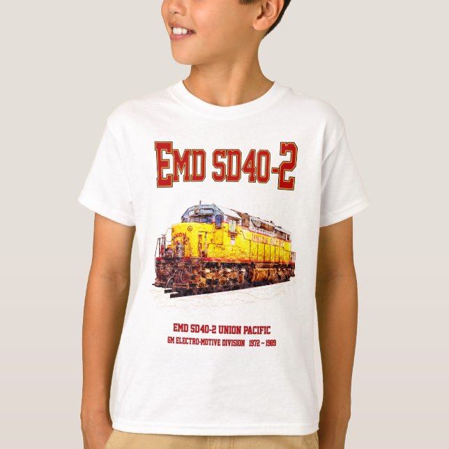 Vintage-EMD SD40-2-diesellok. T Shirt (Framsida)