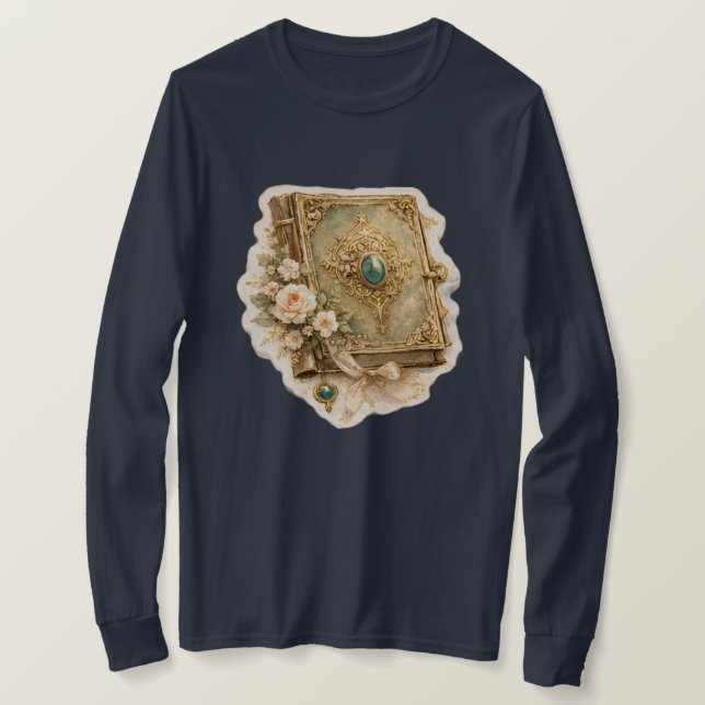 Vintage Emerald Sagolångärmad T-Shirt (Design framsida)