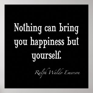 Vintage Emerson Happiness inspirationsoffert Poster