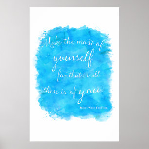 Vintage Emerson Inspirational Courage Quote Poster