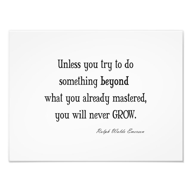 Vintage Emerson Inspirational Growth Mastery Quote Fototryck (Framsidan)