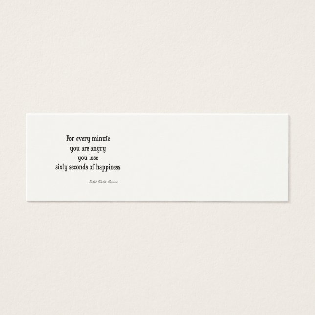 Vintage Emerson Inspirational Happity Quote Litet Visitkort (Framsidan)