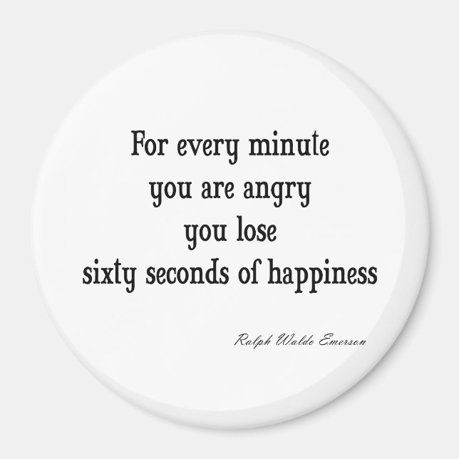 Vintage Emerson Inspirational Happity Quote Magnet (Framsidan)