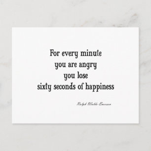 Vintage Emerson Inspirational Happity Quote Vykort