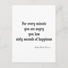 Vintage Emerson Inspirational Happity Quote Vykort