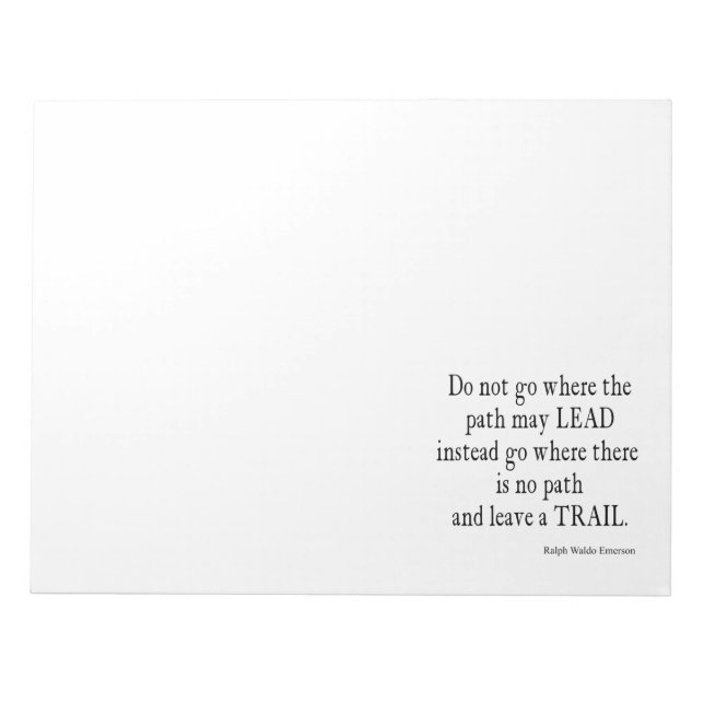 Vintage Emerson Inspirational Leadence Quote Anteckningsblock (Framsida)