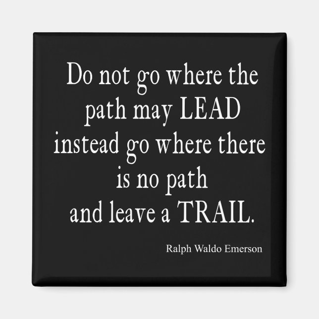 Vintage Emerson Inspirational Leadence Quote Magnet (Framsidan)