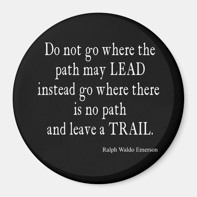 Vintage Emerson Inspirational Leadence Quote Magnet (Framsidan)