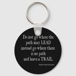 Vintage Emerson Inspirational Leadence Quote Nyckelring