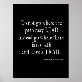 Vintage Emerson Inspirational Leadence Quote Poster