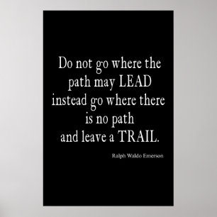 Vintage Emerson Inspirational Leadence Quote Poster