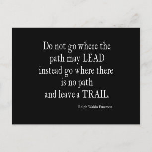 Vintage Emerson Inspirational Leadence Quote Vykort