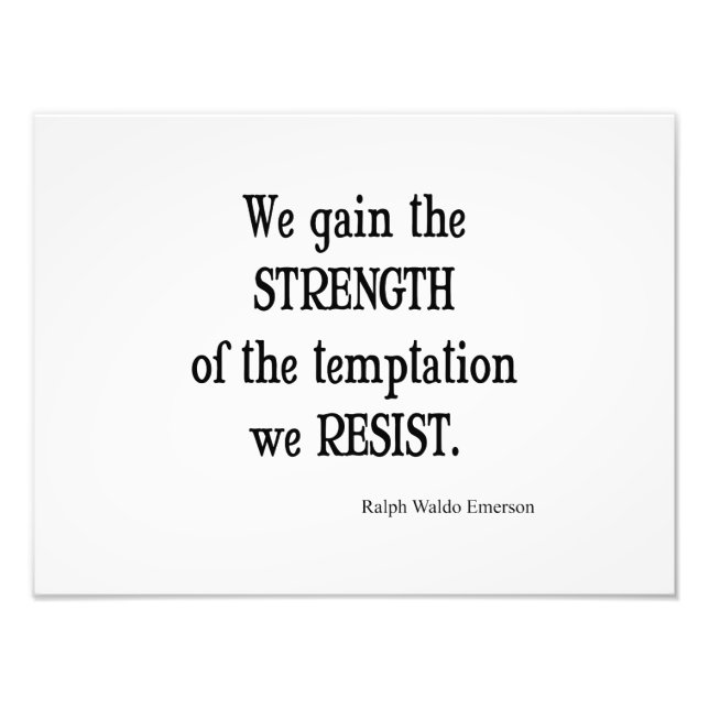 Vintage Emerson inspirational Strength Quote Fototryck (Framsidan)