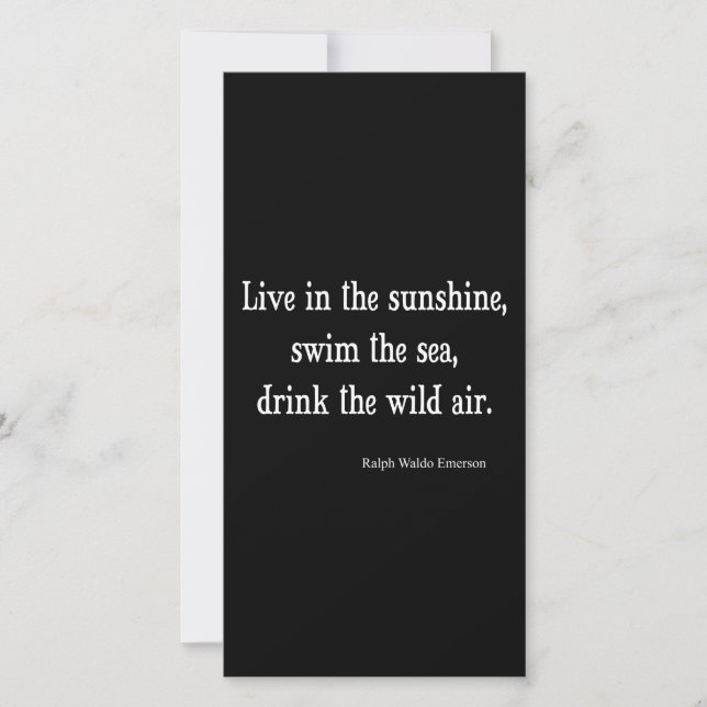 Vintage Emerson Live in Sunshine Quote (Framsida)