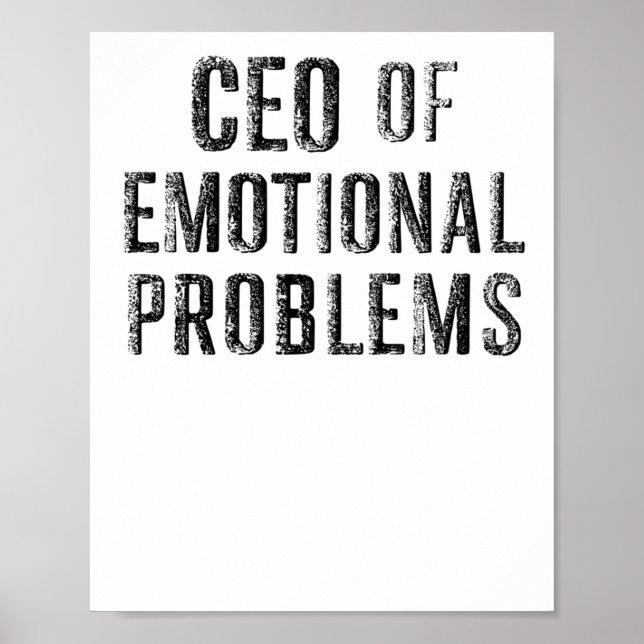 Vintage - Emotional Problems - märkning Poster (Framsidan)