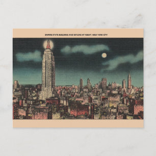 Vintage Empire state Bygger New York-vykort Vykort
