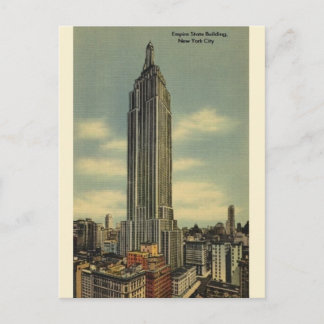 Vintage Empire state Bygger NYC-vykort Vykort