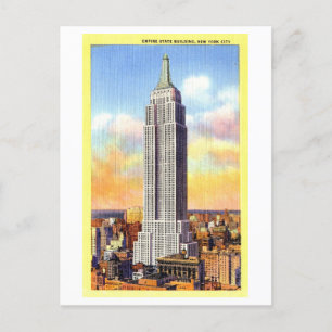 Vintage Empire state Bygger vykort