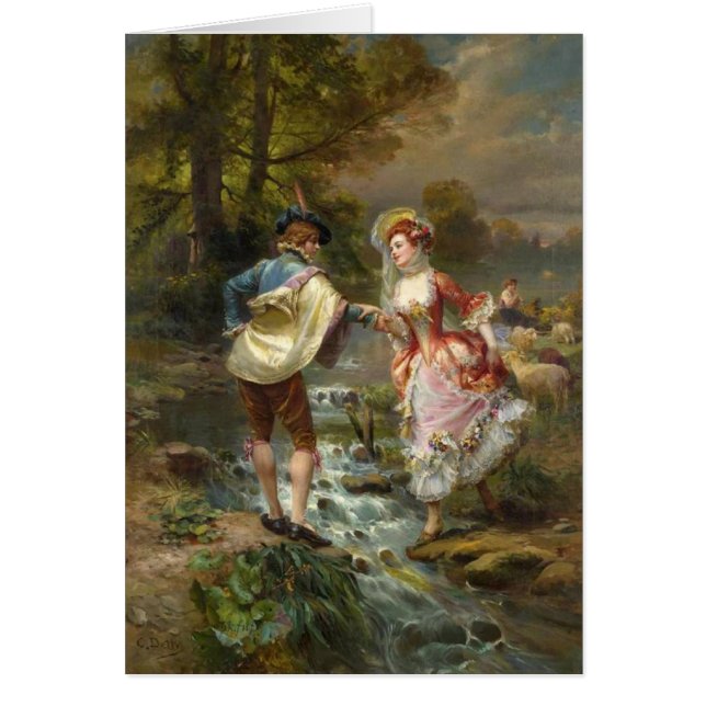 Vintage - en Chivalrous gentleman Hälsningskort (Framsidan)