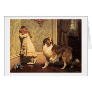 Vintage - en hund plädera ögon, hälsningskort