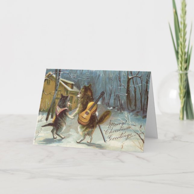 Vintage - En kattungas jul, Helgkort (Framsida)