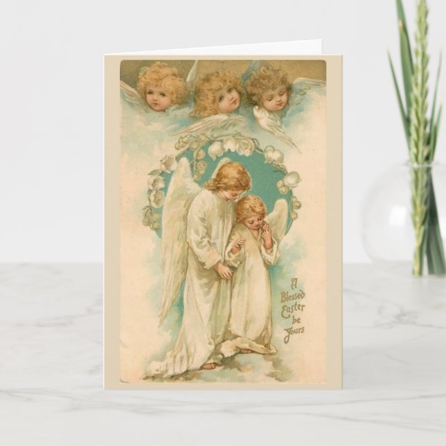 Vintage - en välsignad Påsk-båt, Helgkort (Framsida)