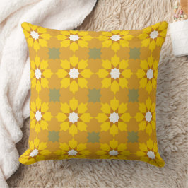 vintage encaustic yellow gold kudde