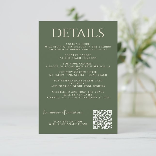 Vintage Enchanted Forest Tilläggskort (Stående Fram)