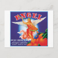 Vintage Engel Fruit Låda-etikett