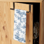 Vintage Engelsk Blommigt Toile de Jouy-Blue Kökshandduk<br><div class="desc">Vackra sömlösa leksaker de jouy mönster anpassade från en engelsk präglad design av John Munns ca 1770-talet med klassiska ruiner,  kusthamnar,  fårbesättning och blommigt. Blå mot vit bakgrund.</div>