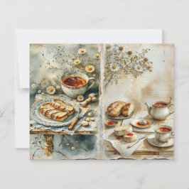 Vintage engelsk frukost Scrapbookpapper