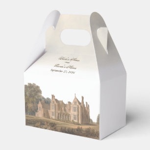 Vintage engelsk manor slott villa bröllop presentaskar