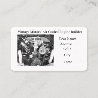 Vintage Engine builder Business Card Visitkort