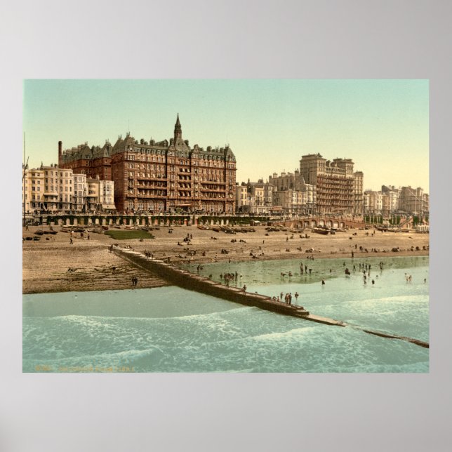Vintage England, Brighton Beach Seaside Poster (Framsidan)