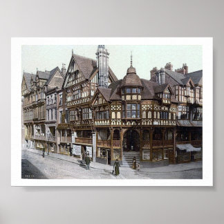 Vintage England Chester 1890's Poster