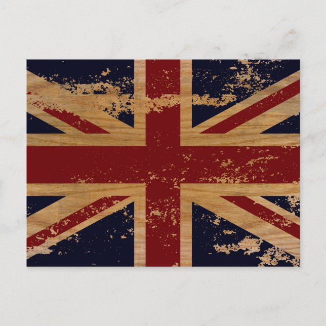 Vintage England Flagga 2 Vykort (Framsida)
