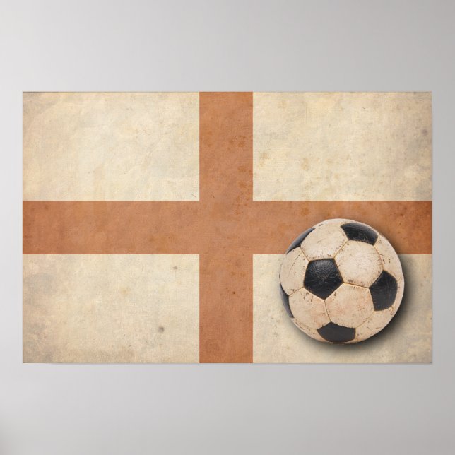 Vintage England Flagga Poster (Framsidan)