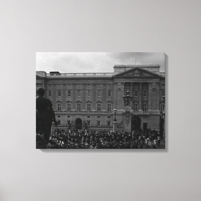 Vintage England London Old Guard Buckingham Palace Canvastryck (Framsida)