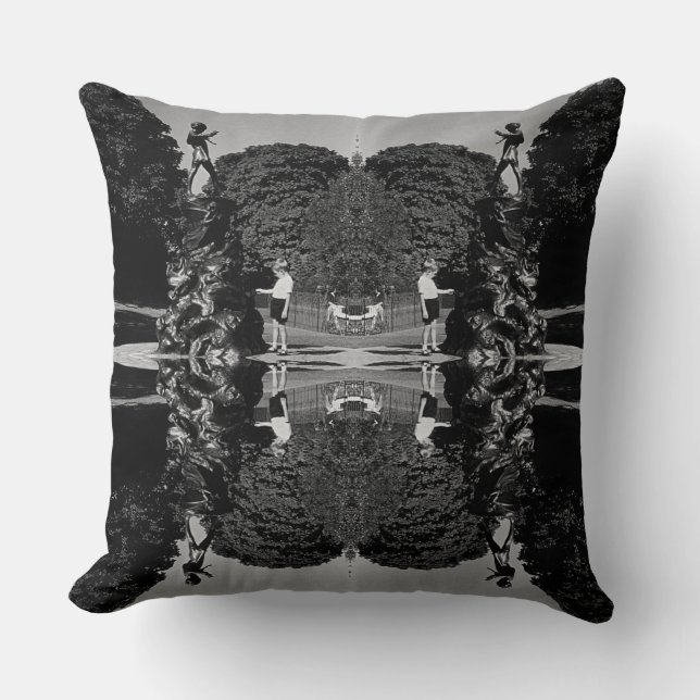 Vintage England London Peter Pan statue Kensington Kudde (Framsida)