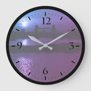 Vintage England London sunset Stor Klocka