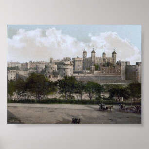 Vintage England London Torn 1890'S Poster