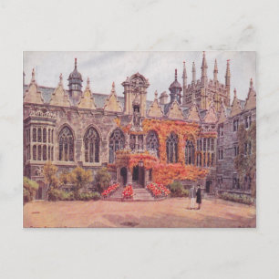 Vintage England, Oriel College, Oxford, 1925 Vykort