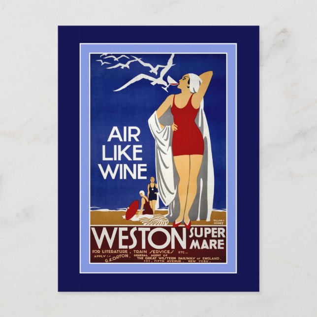 Vintage England Travel Postcard Vykort (Framsida)