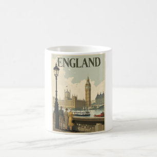 Vintage England Travel Poster - Retro London Kaffemugg