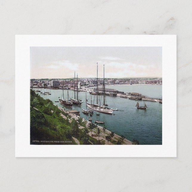 Vintage England Weymouth 1890's Vykort (Framsida)