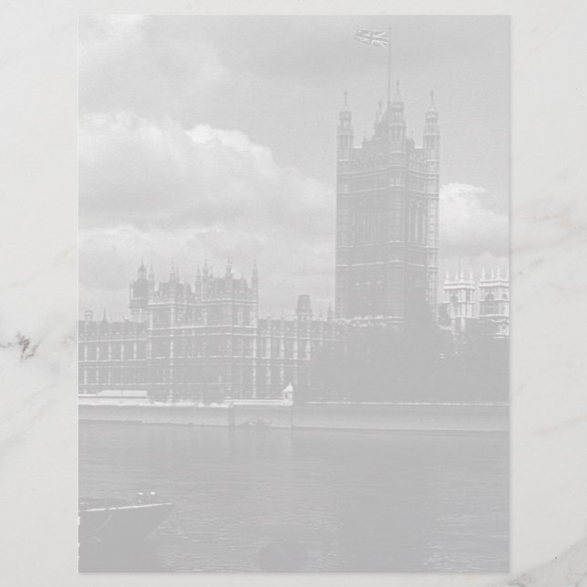 Vintage Englands parlament i London (Framsida)