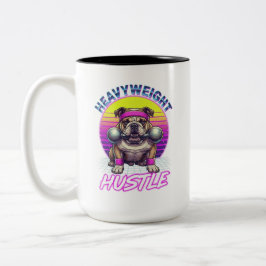 Vintage English Bulldog Athletic Club - Retro Hund Två-Tonad Mugg