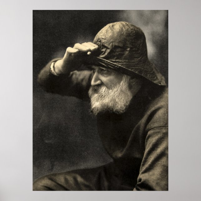 Vintage English Fisherman Nautical Antique Beard Poster (Framsidan)